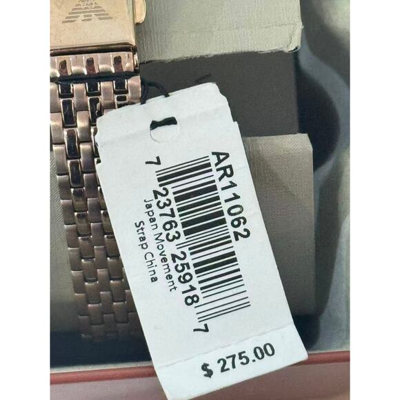 Emporio Armani Kappa AR11062 Ladies Watch With Rose Gold Dial - Picture 5 of 5